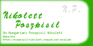 nikolett poszpisil business card